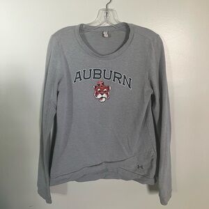 Under Armour Gray Auburn Long Sleeve Sweatshirt with Tiger Logo